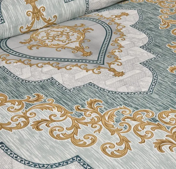 Turquoise_Cotton_Kaleen_Heritage_Double_Bedsheet_With_Pillow_Cover_100_X_108_Cm